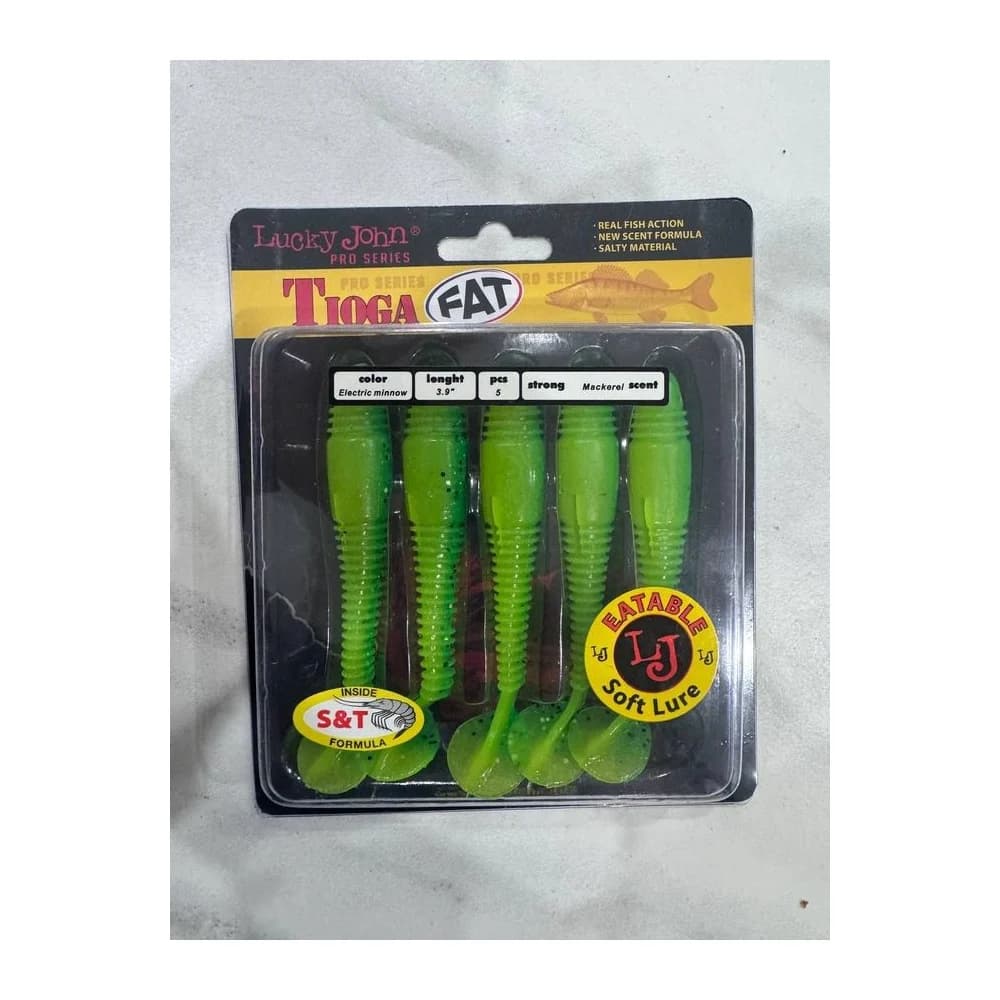Мягкие приманки Lucky John pro series Tioga FAT 3.9 Electric minnow (5 шт) 140146-Т18 — улучшенное фото