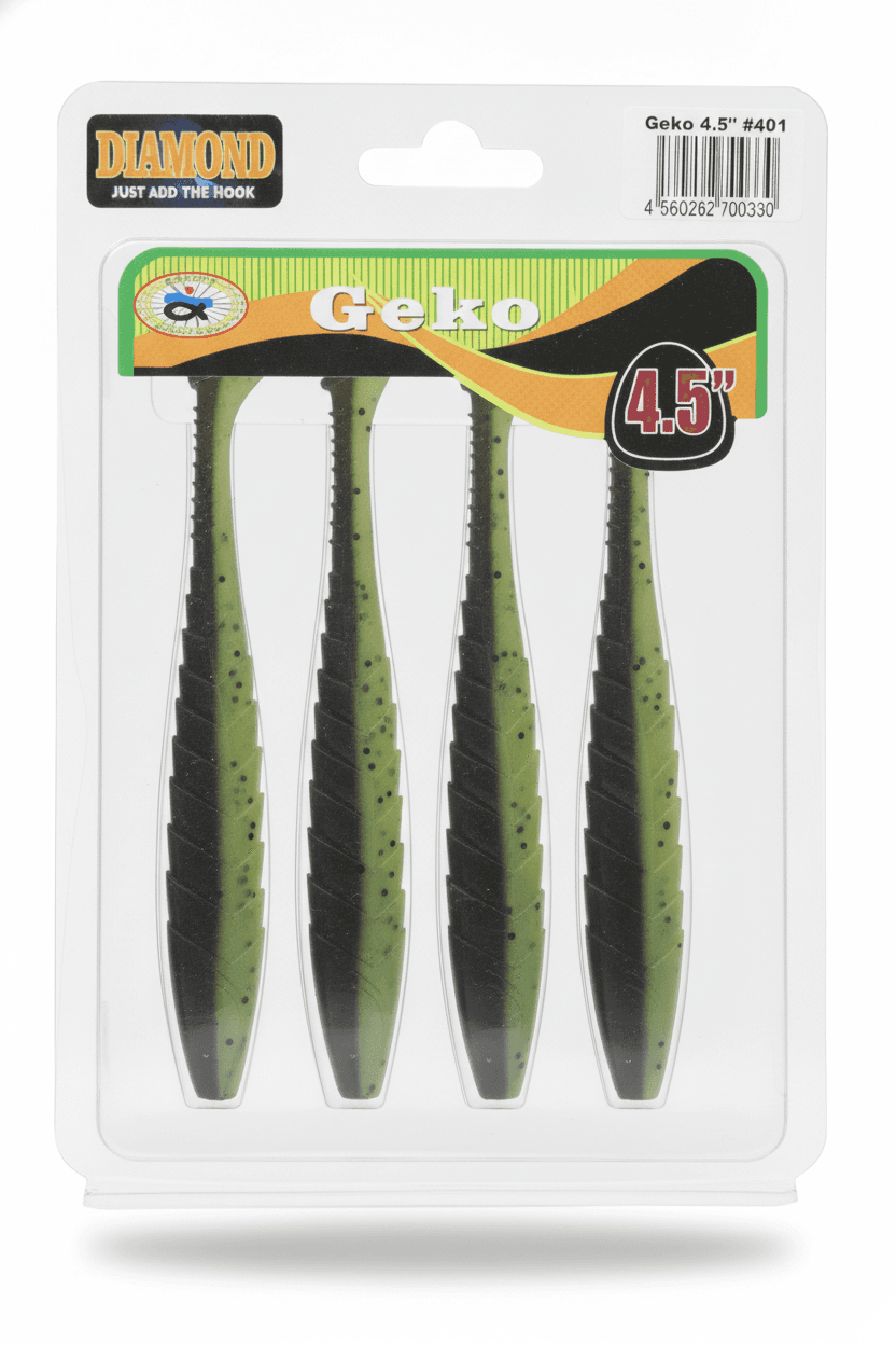 Мягкие приманки DIAMOND JUST ADD THE HOOK Geko 4.5" #A401 (4 шт) — улучшенное фото