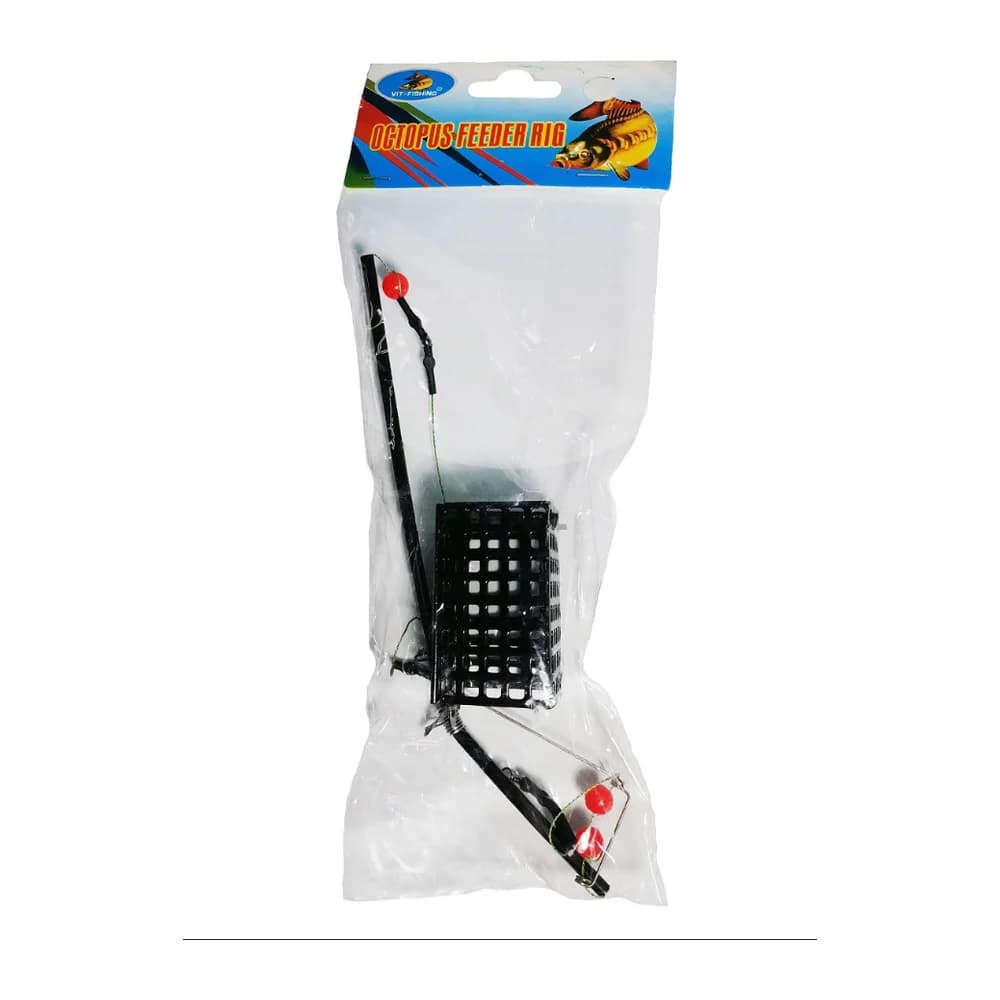 Карповый монтаж с металл. кормушкой Octopus Feeder Rig, 40 гр — улучшенное фото