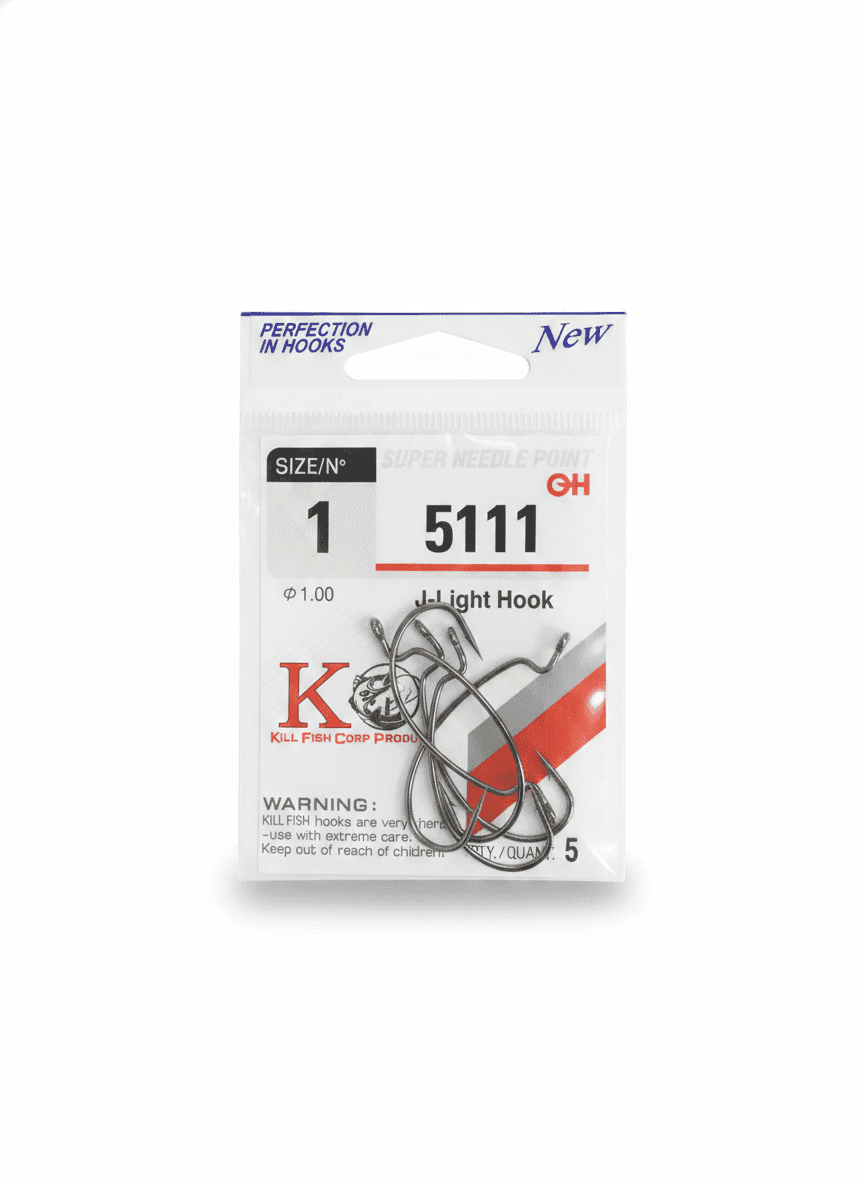 Крючки 5111 SIZE 1/1 J-Light Hook (5 шт) — улучшенное фото