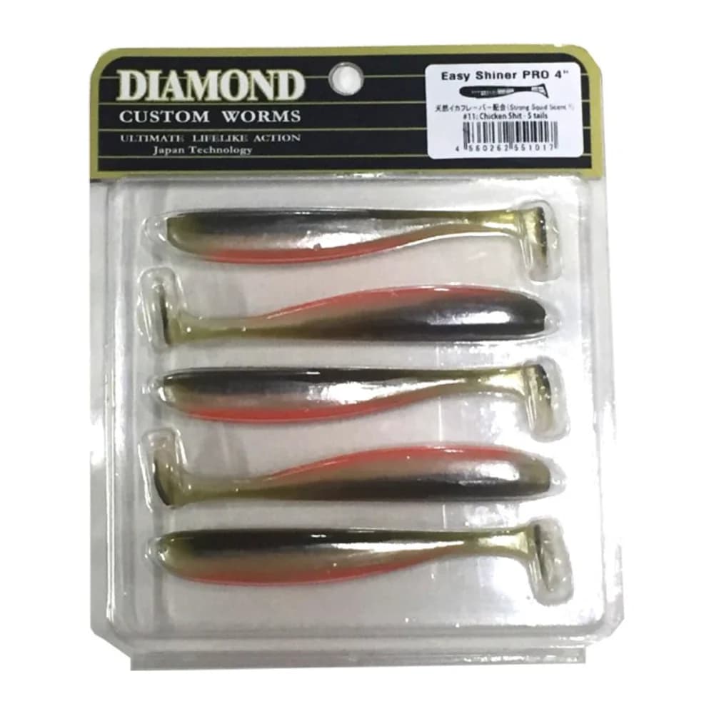 Мягкие приманки DIAMOND Easy Shiner PRO 4" #11 5 tails — улучшенное фото