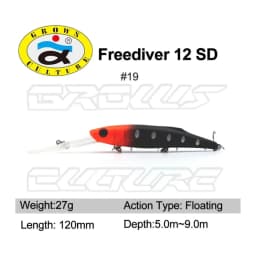 Воблер FREEDIVER 12 SD #19 120mm 27g 5-9m — улучшенное фото