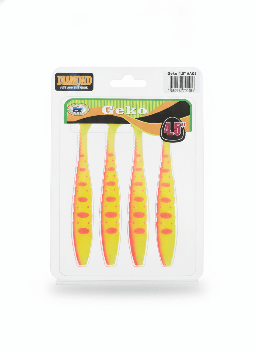 Мягкие приманки DIAMOND JUST ADD THE HOOK Geko 4.5" #A03 (4 шт) — улучшенное фото