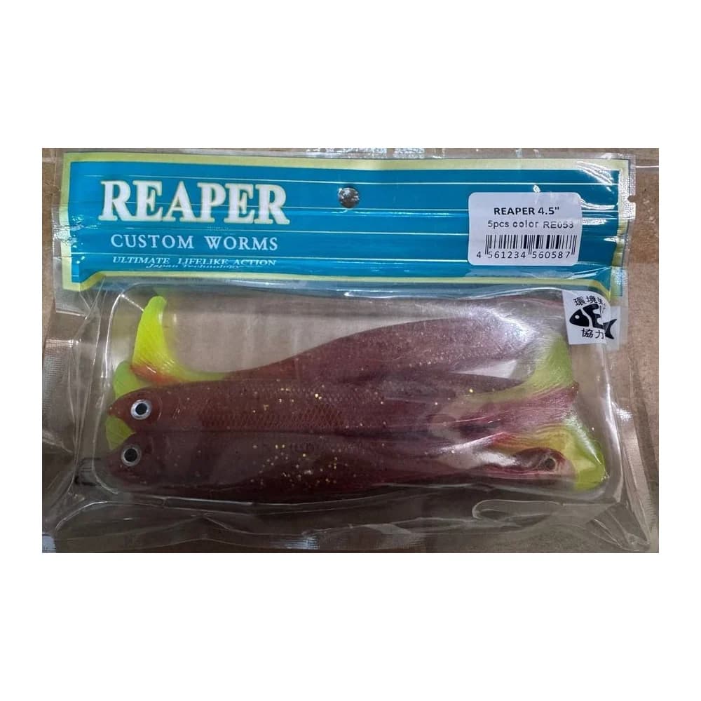 Мягкие приманки REAPER CUSTOM WORMS 4.5" 5pcs color RE058 — улучшенное фото