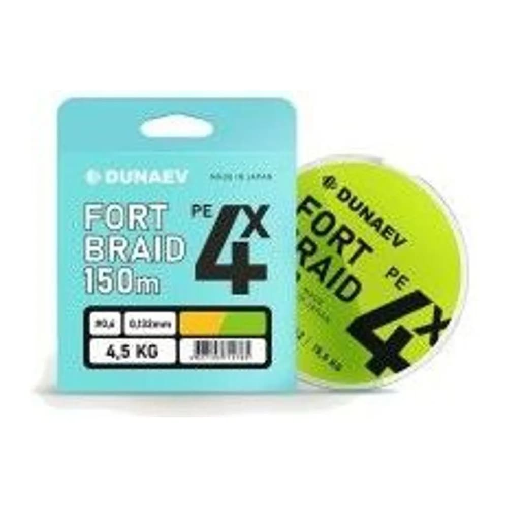 ШНУР DUNAEV FORTBRAID PEX4 DARK GREEN 150M #0.8/0,153 — улучшенное фото
