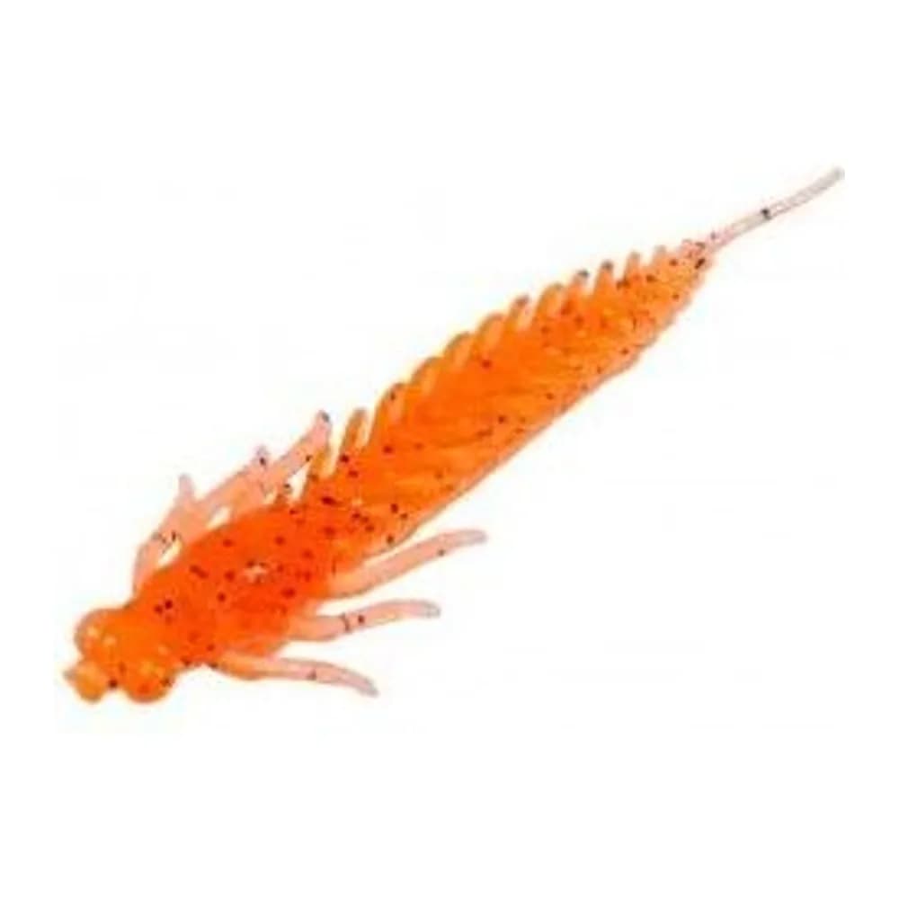 ПРИМАНКА ZUB-LARVA 80ММ(3,2)-5ШТ, (ЦВЕТ 250) МОРКОВНЫЙ С БЛЕСТКАМИ — улучшенное фото
