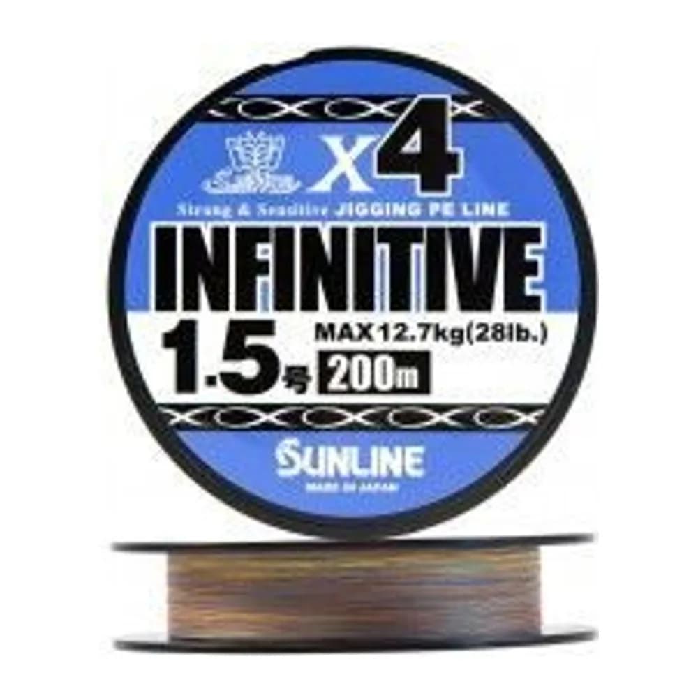 ШНУР SUNLINE INFINITIVE×4 200Ｍ (5C) #2.5/40LB — улучшенное фото