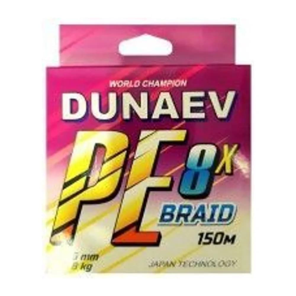 ШНУР DUNAEV BRAID PE X8 150М 0,22ММ ЯРКО ЗЕЛЁНЫЙ — улучшенное фото
