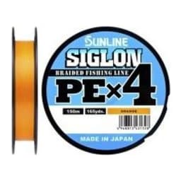 ШНУР SUNLINE SIGLON PE×4 150M(ORANGE) #2.5/40LB — улучшенное фото