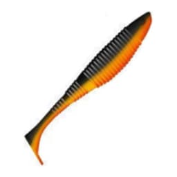 ПРИМАНКА ZUB-WIBRA 90ММ(3,5)-5ШТ, (ЦВЕТ 034) ЧЕРНЫЙ ВЕРХ-ОРАНЖЕВЫЙ НИЗ — улучшенное фото