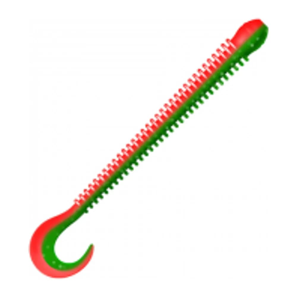ПРИМАНКА ZUB-WORM-ZANDER 108ММ(4,3)-5ШТ, (ЦВЕТ 035) КРАСНЫЙ ВЕРХ-ЗЕЛЕНЫЙ НИЗ — улучшенное фото