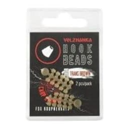 СТОПОР ДЛЯ РАЗМЕЩЕНИЯ НА КРЮЧКЕ VOLZHANKA HOOK BEADS ЦВЕТ TRANS BROWN (2ШТ/УП) — улучшенное фото