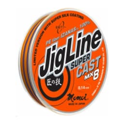 ШНУР JIG LINE SUPER CAST 0,14ММ, 11КГ, 100М, ОРАНЖЕВЫЙ/ФИОЛЕТОВЫЙ — улучшенное фото