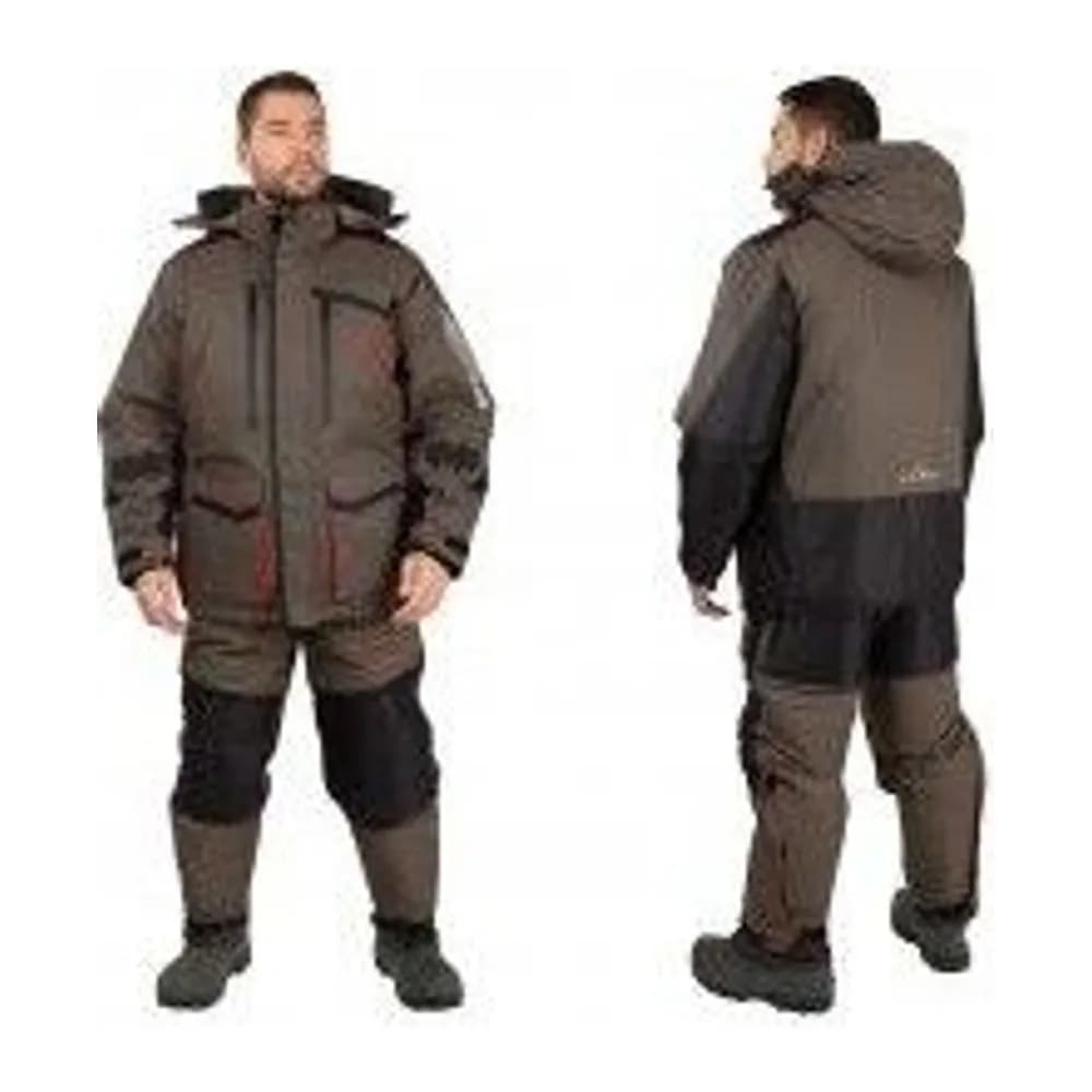 КОСТЮМ ЗИМНИЙ ПОПЛАВОК SIBERIA FLOATING ТКАНЬ BREATHABLE ЦВЕТ ХАКИ/ЧЕРНЫЙ (РАЗМЕР: 60-62, РОСТ: 188) — улучшенное фото