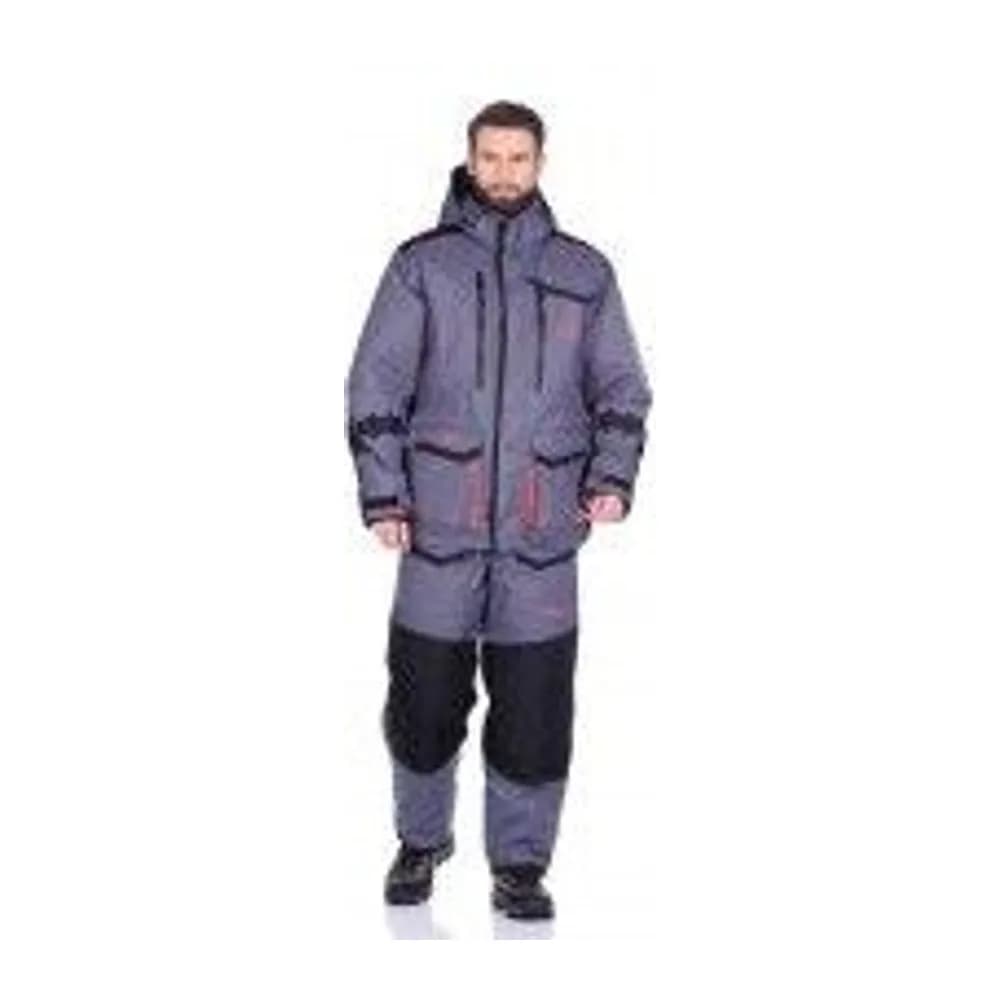 КОСТЮМ ЗИМНИЙ ПОПЛАВОК SIBERIA FLOATING ТКАНЬ BREATHABLE ЦВЕТ СЕРЫЙ/ЧЕРНЫЙ (РАЗМЕР: 56-58, РОСТ 182) — улучшенное фото