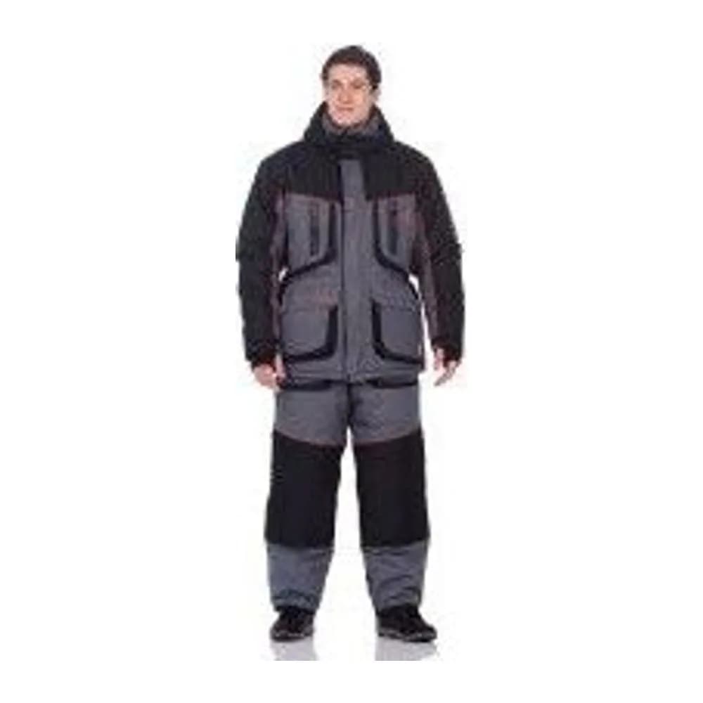 КОСТЮМ ЗИМНИЙ SIBERIA LUX ТКАНЬ BREATHABLE ЦВЕТ СЕРЫЙ/ЧЕРНЫЙ (РАЗМЕР: 64-66, РОСТ: 182-188) — улучшенное фото