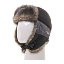 ШАПКА УШАНКА ЗИМНЯЯ SIBERIA ТКАНЬ BREATHABLE ЦВЕТ СЕРЫЙ/ЧЕРНЫЙ ИСК. МЕХ НОРКА (РАЗМЕР 58-60) — улучшенное фото