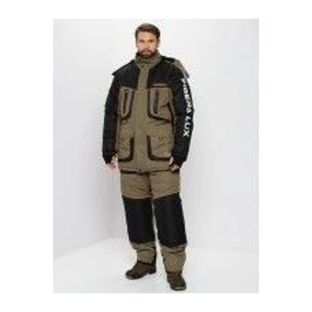 КОСТЮМ ЗИМНИЙ SIBERIA LUX ТКАНЬ BREATHABLE ЦВЕТ ХАКИ/ЧЕРНЫЙ (РАЗМЕР: 52-54, РОСТ: 170-176) — улучшенное фото