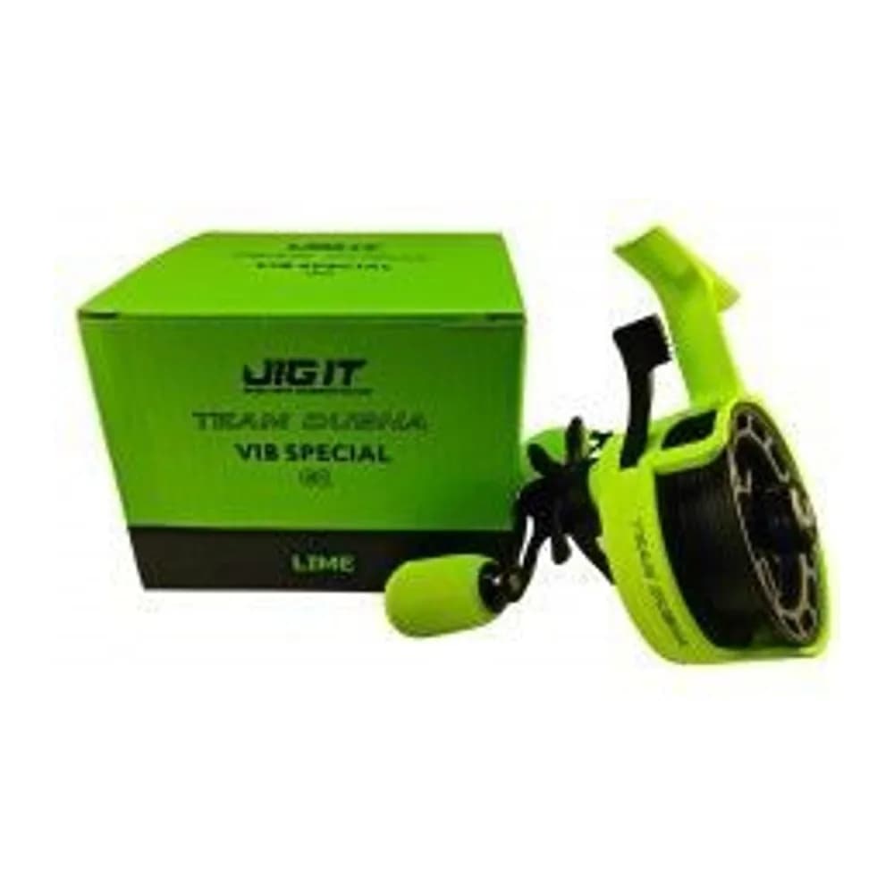 КАТУШКА ЗИМНЯЯ JIG IT TEAM DUBNA VIB SPECIAL G2 LIME, RIGHT HAND — улучшенное фото