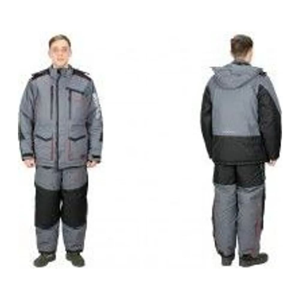КОСТЮМ ЗИМНИЙ SIBERIA ЦВЕТ СЕРЫЙ/ЧЕРНЫЙ ТКАНЬ BREATHABLE (РАЗМЕР: 48-50, РОСТ: 170-176) — улучшенное фото