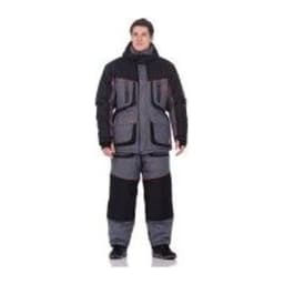 КОСТЮМ ЗИМНИЙ SIBERIA LUX ТКАНЬ BREATHABLE ЦВЕТ СЕРЫЙ/ЧЕРНЫЙ (РАЗМЕР: 56-58, РОСТ: 170-176) — улучшенное фото