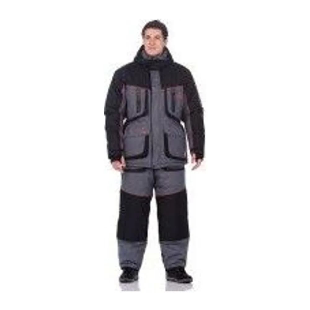 КОСТЮМ ЗИМНИЙ SIBERIA LUX ТКАНЬ BREATHABLE ЦВЕТ СЕРЫЙ/ЧЕРНЫЙ (РАЗМЕР: 56-58, РОСТ: 170-176) — улучшенное фото