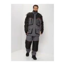 КОСТЮМ ЗИМНИЙ SIBERIA LUX ТКАНЬ BREATHABLE ЦВЕТ СЕРЫЙ/ЧЕРНЫЙ (РАЗМЕР: 48-50, РОСТ: 170-176) — улучшенное фото