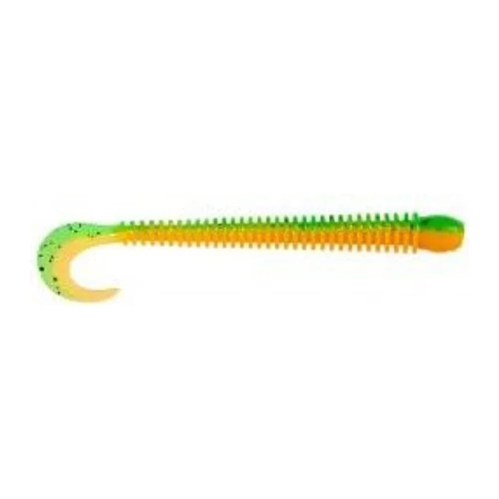 ПРИМАНКА ZUB-WORM-ZANDER 135ММ(5,3)-5ШТ, (ЦВЕТ 022) ЗЕЛЕНО-ОРАНЖЕВЫЙ — улучшенное фото
