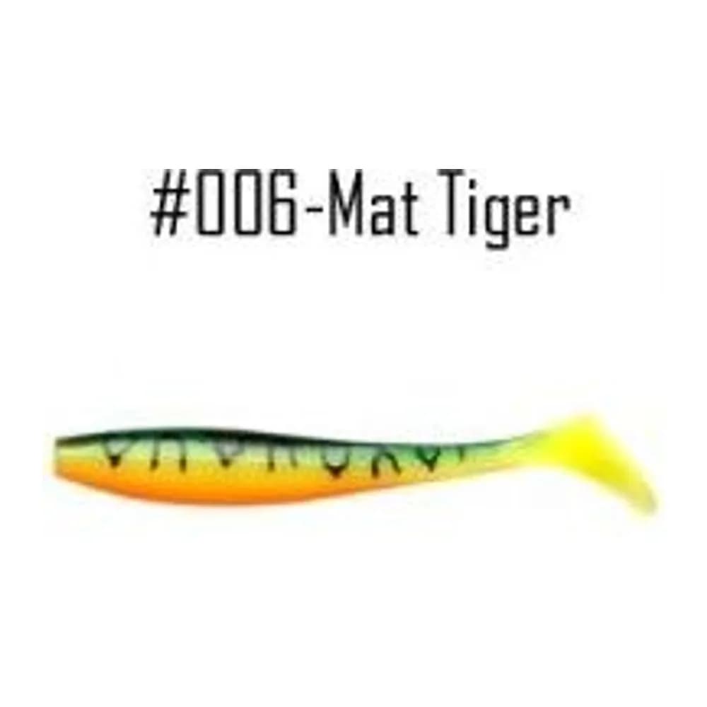МЯГКИЕ ПРИМАНКИ NARVAL FISHING CHOPPY TAIL 12CM #006-MAT TIGER — улучшенное фото