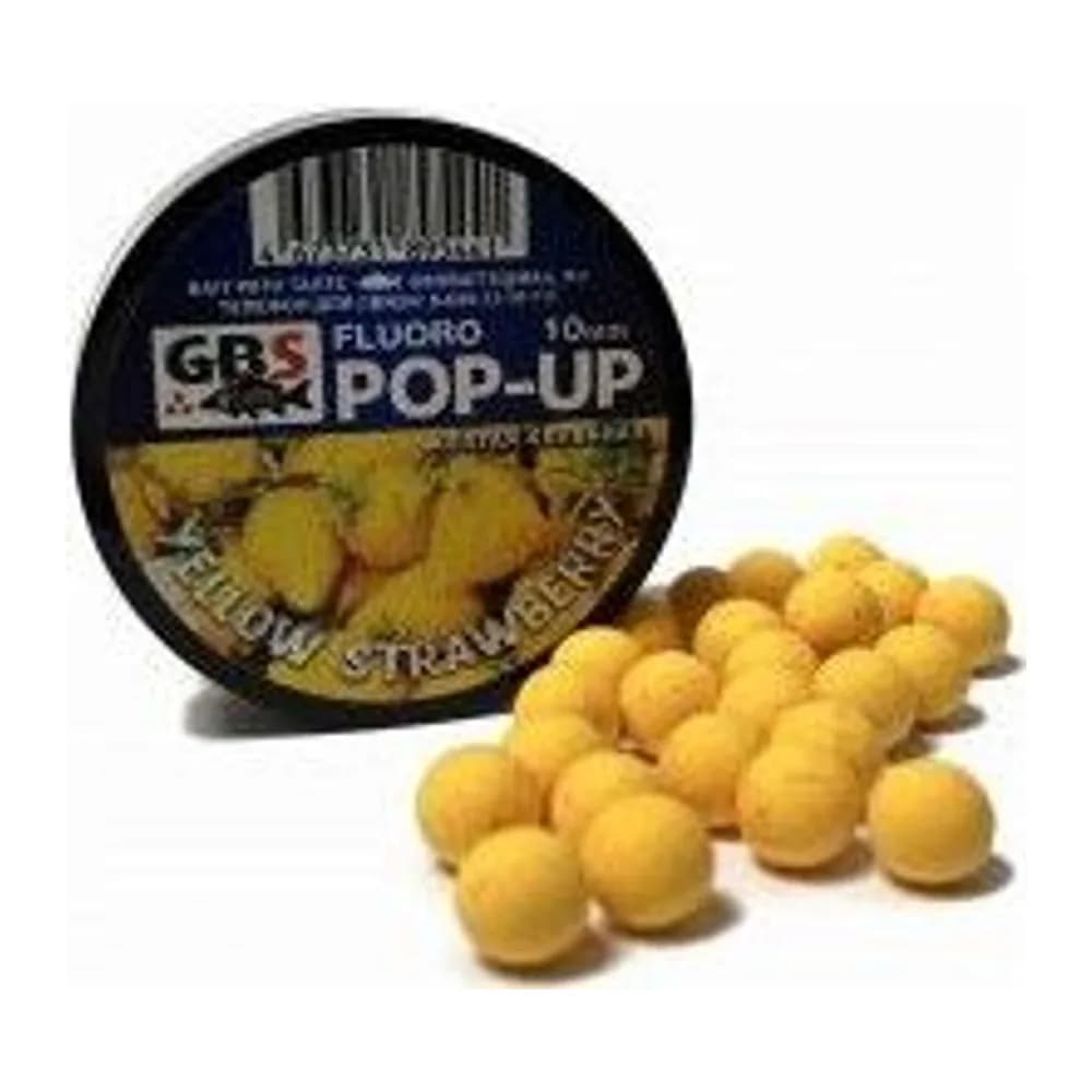БОЙЛЫ POP-UP GBS YELLOW STRAWBERRY (ЖЕЛТАЯ КЛУБНИКА) (55 Г, 10 ММ, БАНКА) — улучшенное фото