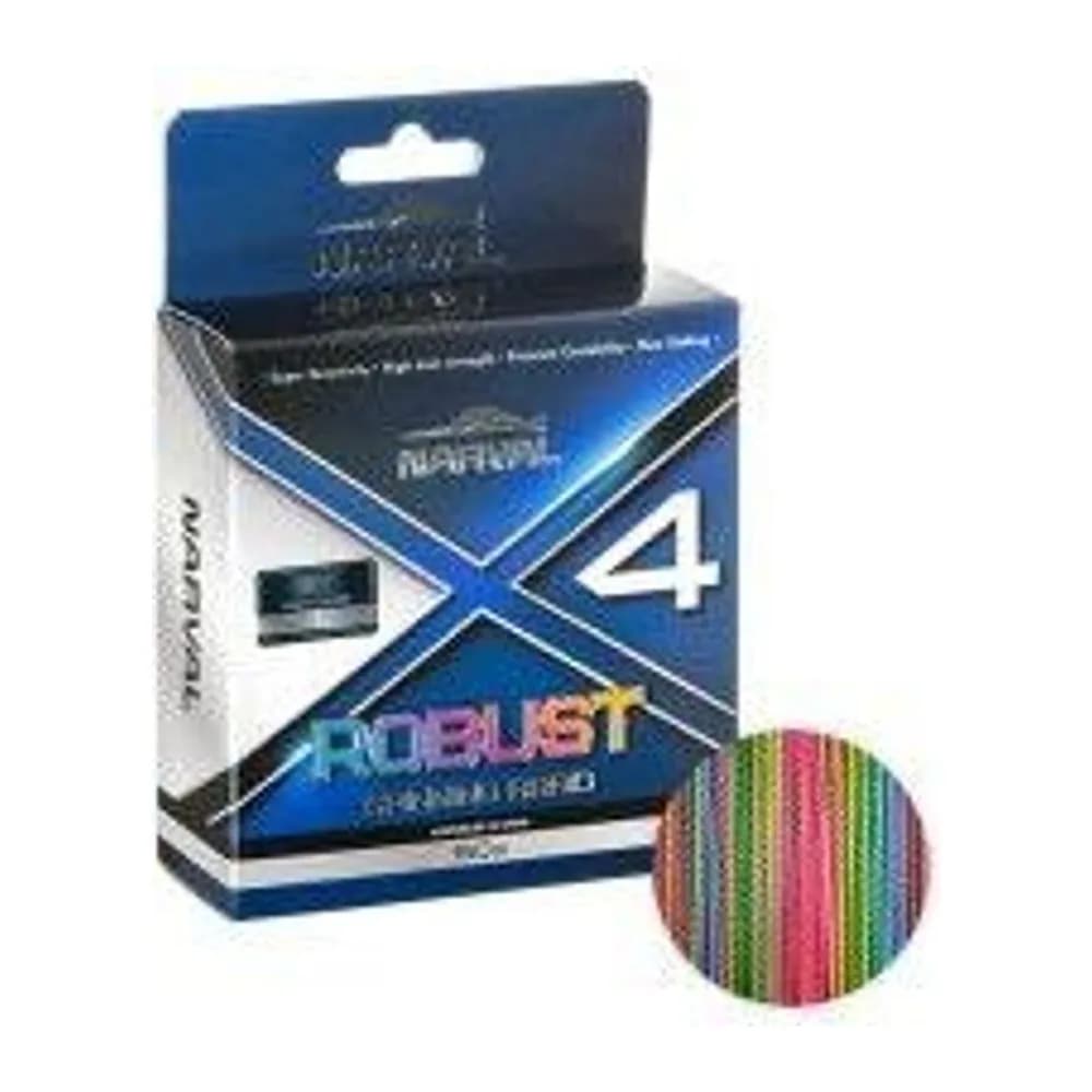 ШНУР NARVAL FISHING ROBUST X4 PE 150M (MULTICOLOUR) #1.5/0.205MM 11.40KG/25LB — улучшенное фото