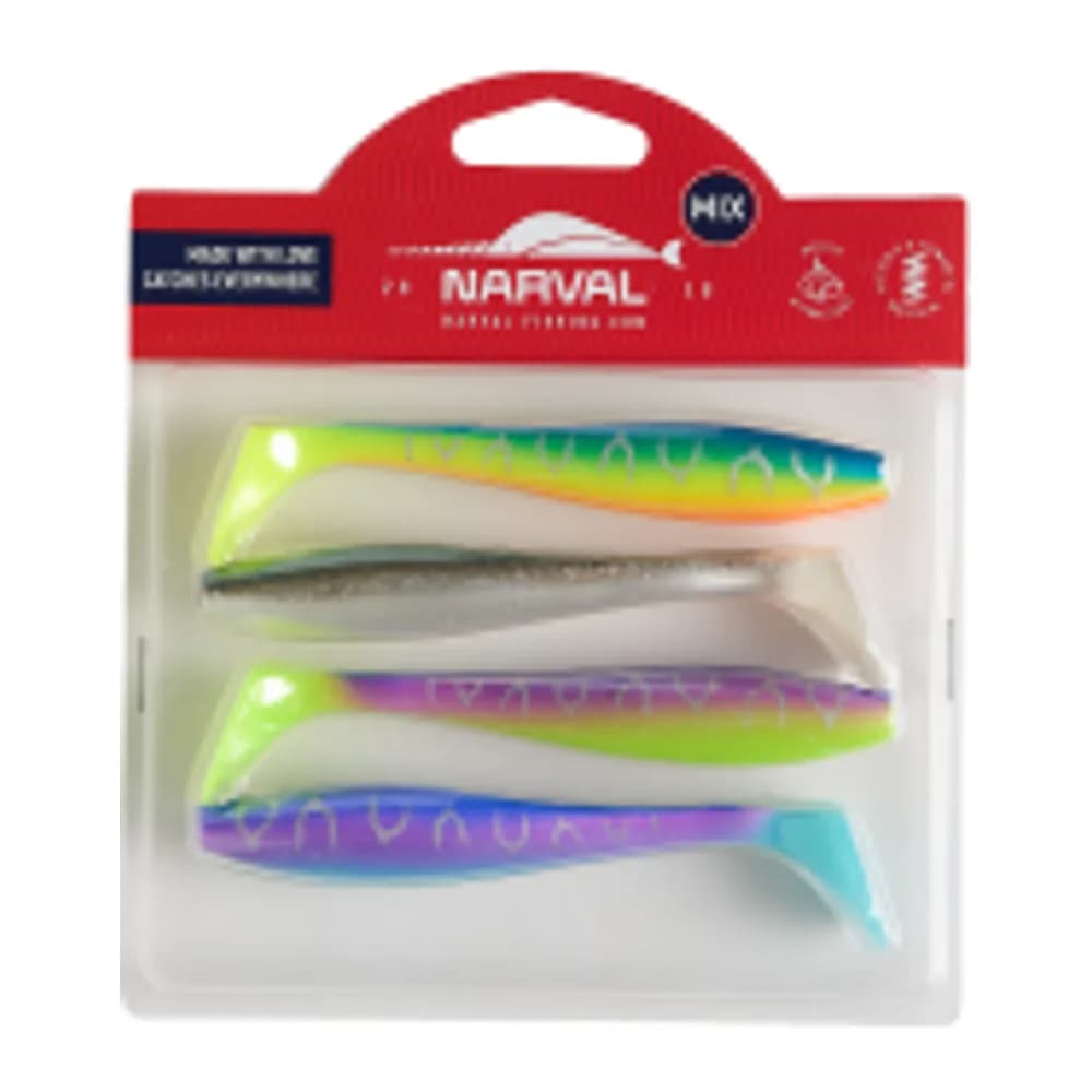 МЯГКИЕ ПРИМАНКИ NARVAL FISHING CHOPPY TAIL 12CM MIX #M07 — улучшенное фото