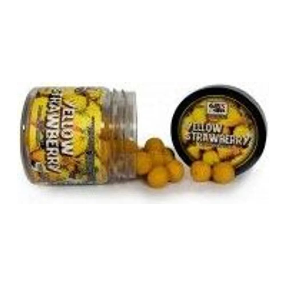 БОЙЛЫ GBS НАСАДОЧНЫЕ YELLOW STRAWBERRY (ЖЁЛТАЯ КЛУБНИКА) 15ММ (132 Г, БАНКА) — улучшенное фото