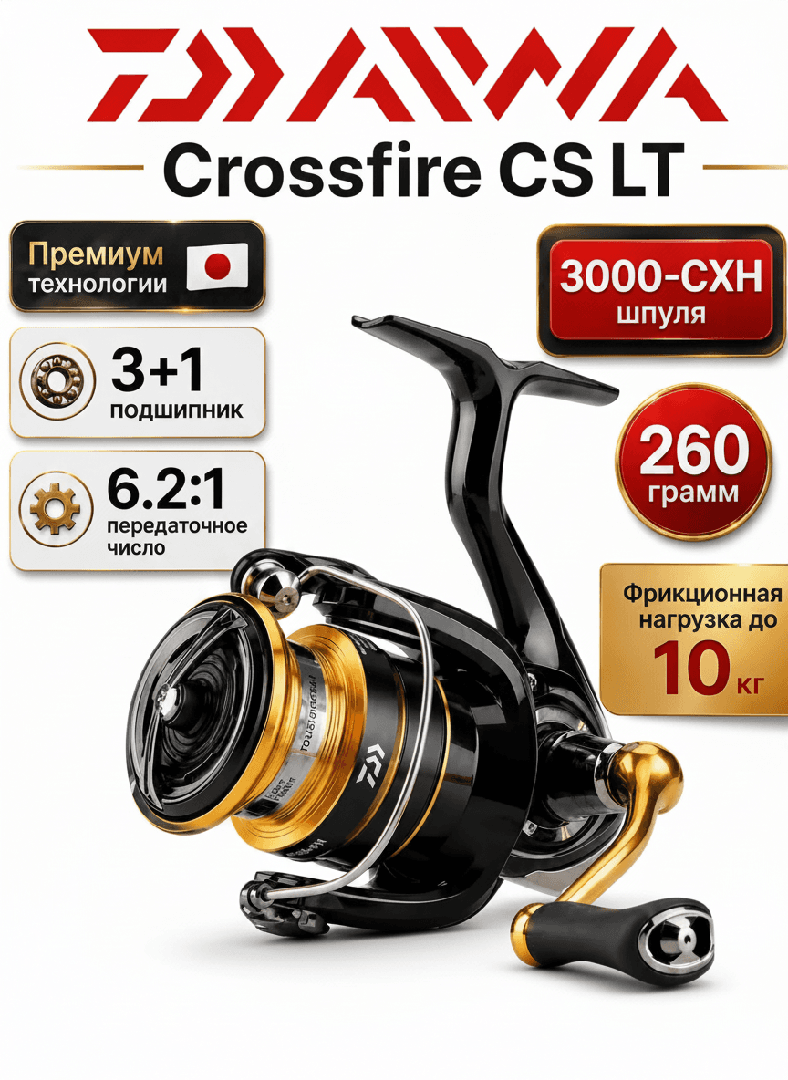 Daiwa Катушка для спиннинга 3000-CXH — улучшенное фото