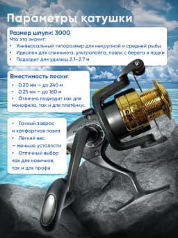 Катушка рыболовная XS40B 640B пластиковая шпуля