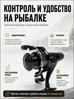 Безынерционная катушка для ловли на спиннинг фидер кобра