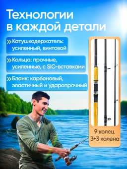 Фидерное удилище для рыбалки карповое 3 м