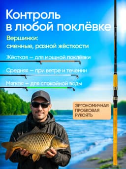 Фидерное удилище для летней рыбалки