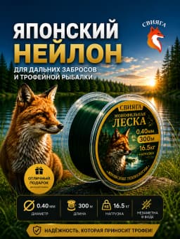 Леска рыболовная CARP 0.40