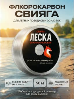 Леска рыболовная 50м 0,26 мм