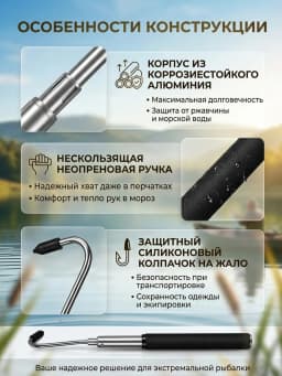 Багорик телескопический (серый) 100