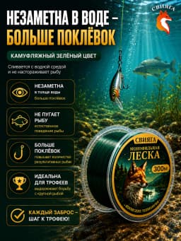 Свияга Леска рыболовная набор Carp26,28,30