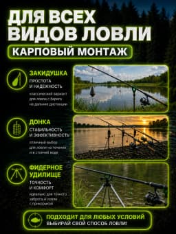 Монтаж карповый фидер спорт 40 гр