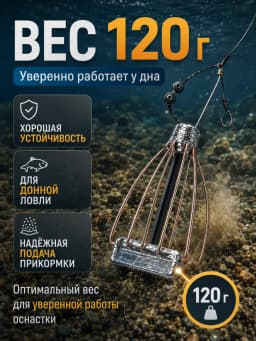 Кормушка для рыбалки фидерная 120 грамм