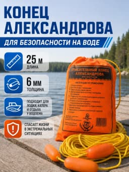 Спасательный конец Александрова 25 м