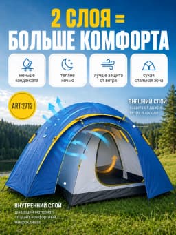 Палатка трехместная