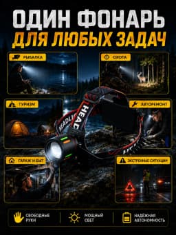 Фонарь налобный
