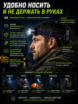 Фонарь налобный