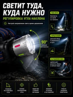 Фонарь налобный