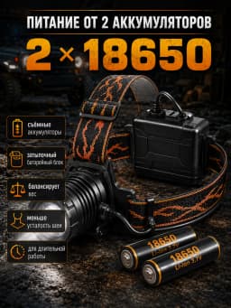 Фонарь налобный